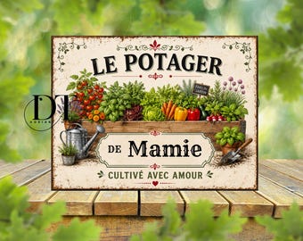 Personalized vegetable garden sign – Vintage vegetable garden sign, garden decor – 3D outdoor garden decoration, personalized outdoor flower sign