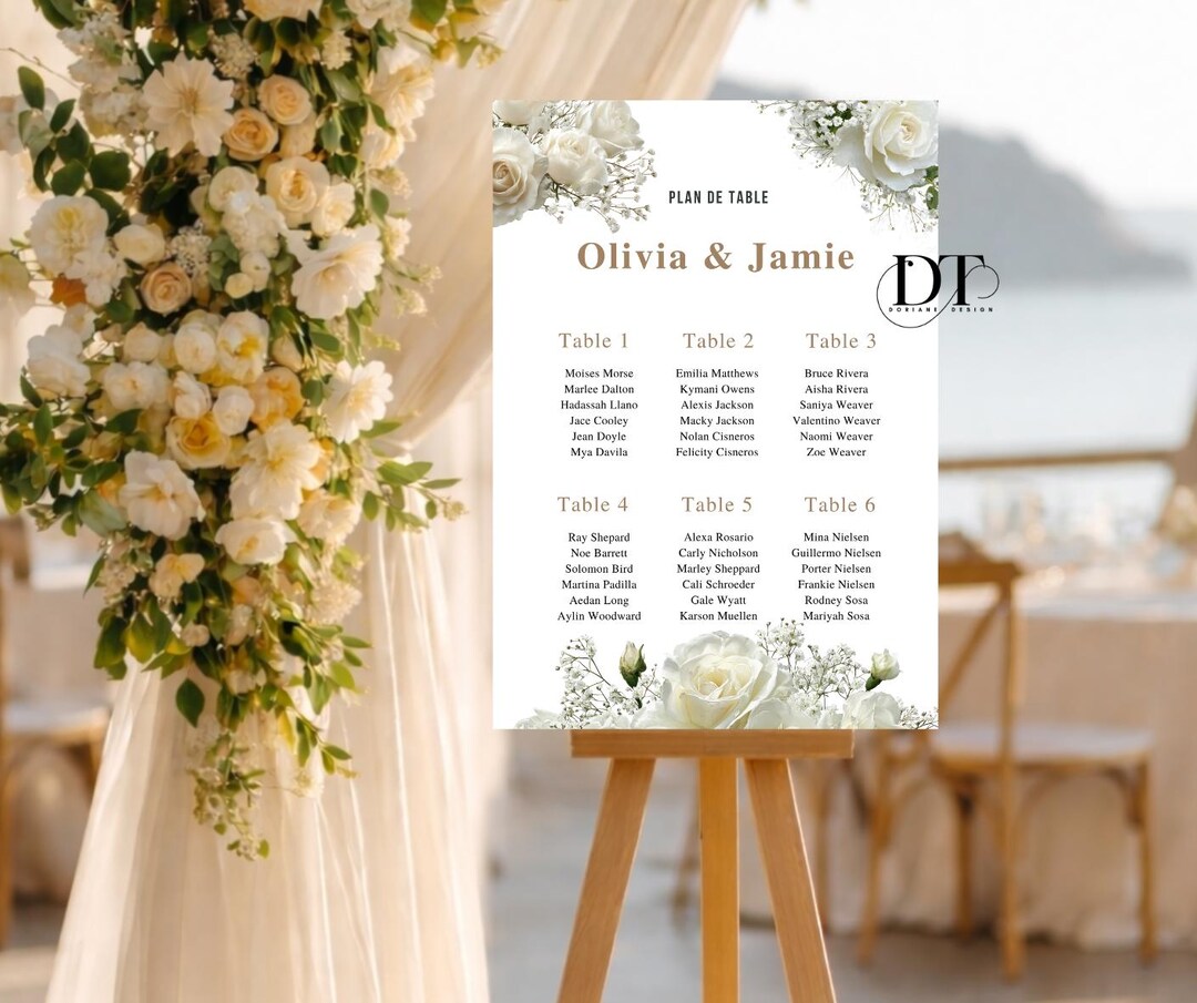 Personalized Metal A4 Wedding Seating Chart Sign, Wedding Seating Chart ...