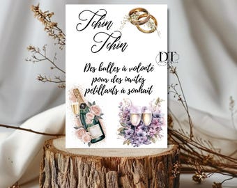 Wedding Sign Champagne Bar – Chic Wedding Decoration – Customizable Wedding Poster Champagne Bar Candy Wedding Decoration