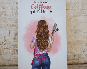 personalized hairdresser poster, customizable hair salon poster, hair salon decoration, beauty salon poster