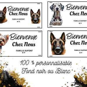 Welcome plaque, personalized family sign, personalized house plaque with dog cat, customizable wall plaque, first name, last name