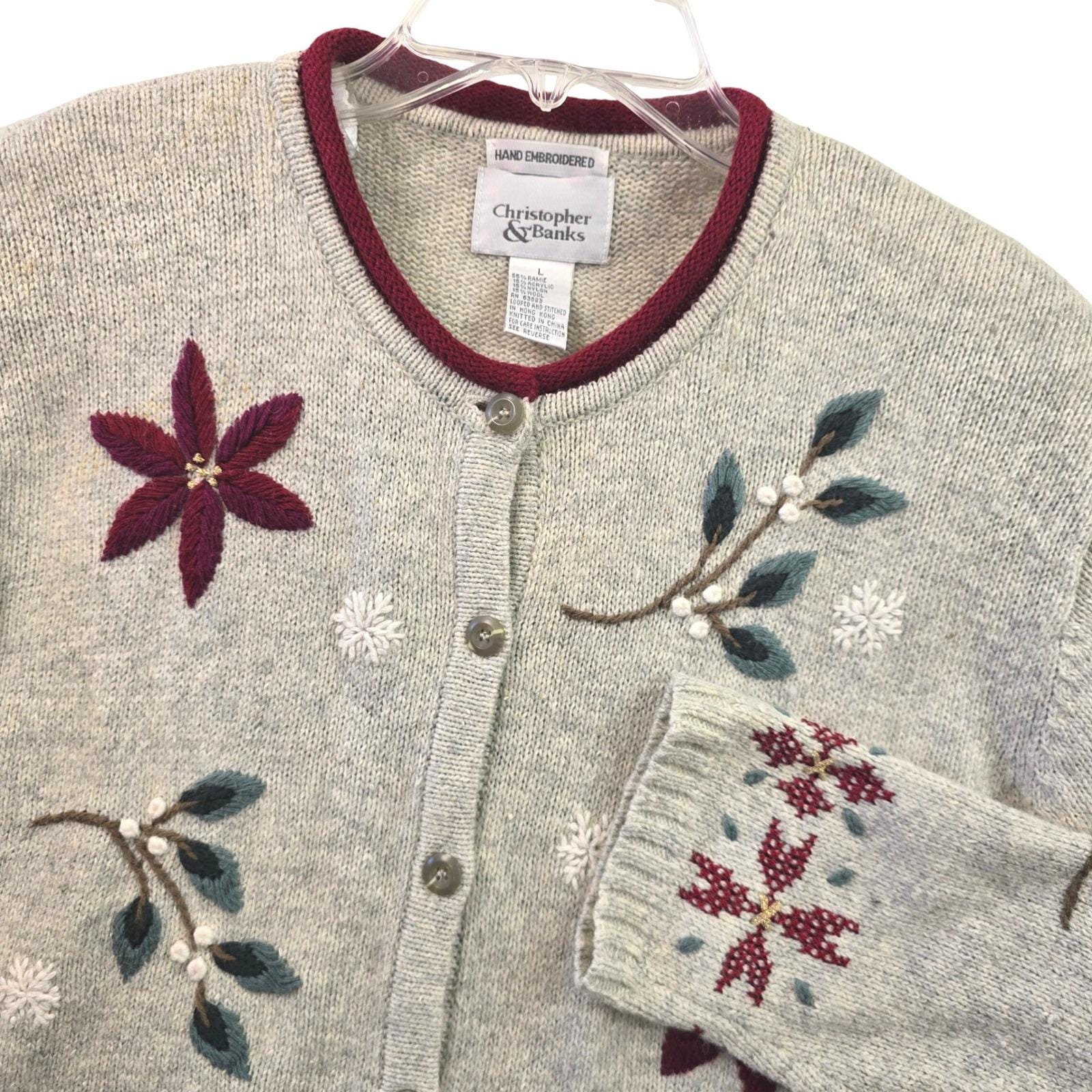 Pull Manches Longues Christopher & Banks Rouge - Taille L, Neuf Sans étiquettes