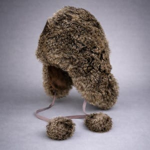 Fur Trapper Hat Pom Poms - Etsy display picture 1