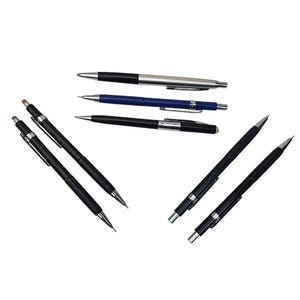 Scripto Vintage Mechanical Pencil P970 & P950 SET of (7) Japan Korea Twist Click