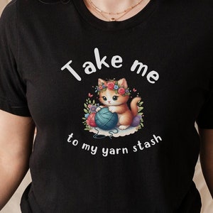 Funny Cute Knitting T Shirt - A Great Knitting Shirt Gift Idea For Mom and Grandma Knitters - and Crafters Who Love to Knit