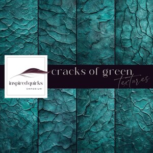 Groen reliëf gebarsten texturen, spleet geschilderde muur achtergrond, digitale groenblauw uitnodigen graphics, gotische pagina's, metalen achtergrond, DOWNLOAD
