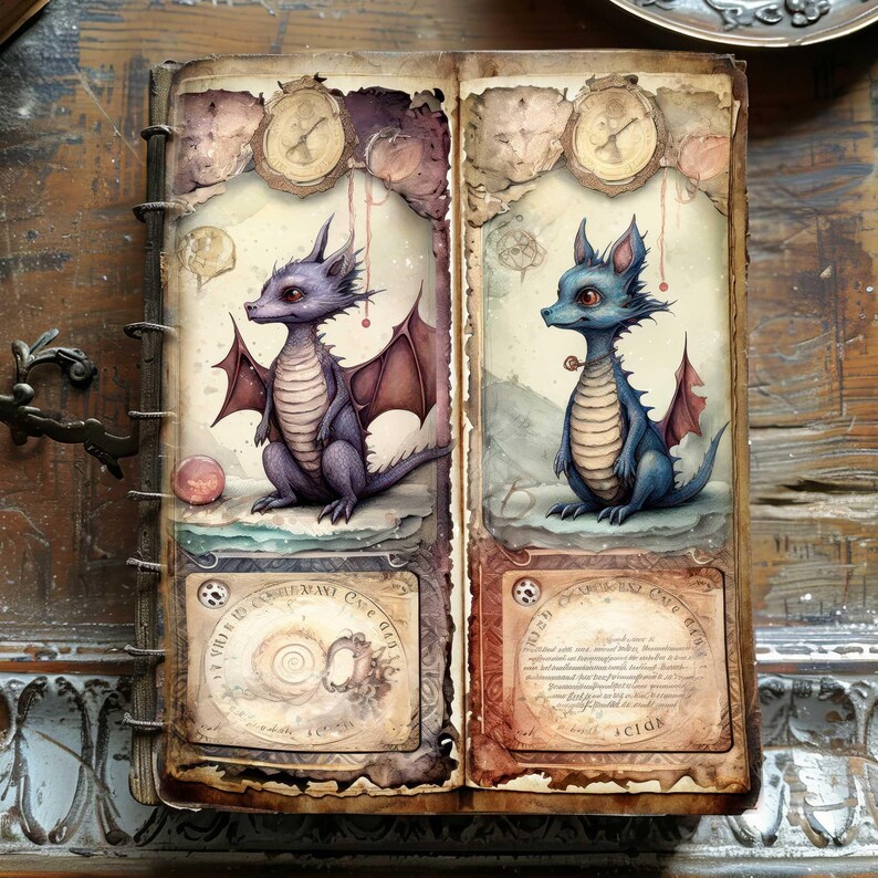 Tall and Skinny Junk Journal Printable, Fantasy Digital Papers ...