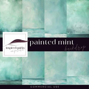 Minted Studioの背景、古い壁のデジタル背景、アーバンオーバーレイ、Photoshopでペイントしたテクスチャ、何もない部屋のイラスト、グランジジャンクジャーナル