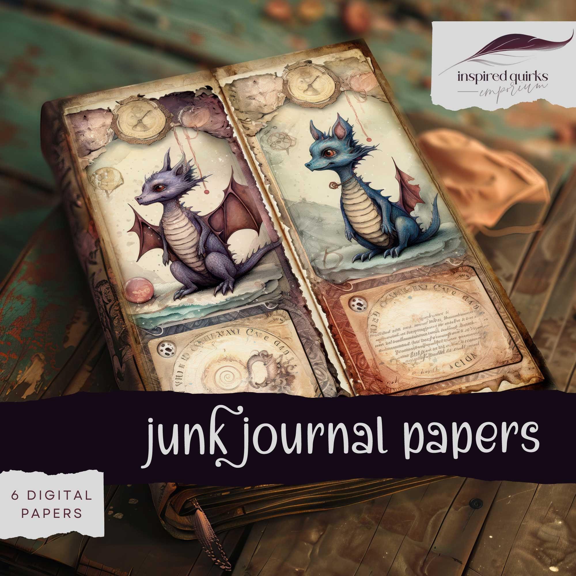Tall and Skinny Junk Journal Printable, Fantasy Digital Papers ...