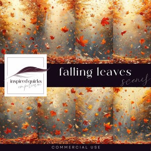 Falling Leaves Backdrop, Orange Leaves Digital Background, Nature Overlay, Leaf Photoshop Texture, Garden Illustration, Autumn Junk Journal