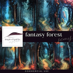 Fantasy Forest Backdrop, Magical Background, Woodland Overlay, Enchanted Junk Journal, Forest Path Textures, Mystical Junk Journal Pages