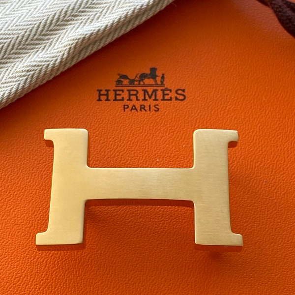 vintage Ceinture Hermes 24 mm en or brossé Constance H Boucle Schnalle Fibbia Hebilla Cinturon Cintura Gürtel Cinta Ceinture