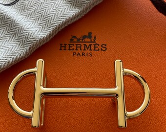 vintage Ceinture Hermes 24 mm or poli Gamma H Boucle de ceinture Boucle Schnalle Fibbia Hebilla Cinturon Cintura Gürtel Cinta Ceinture