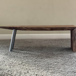 Waterfall Oak Coffee Table, Live Edge Solid Oak Coffee Table, Reclaimed Wood Coffee, Rustic Oak Coffee Table