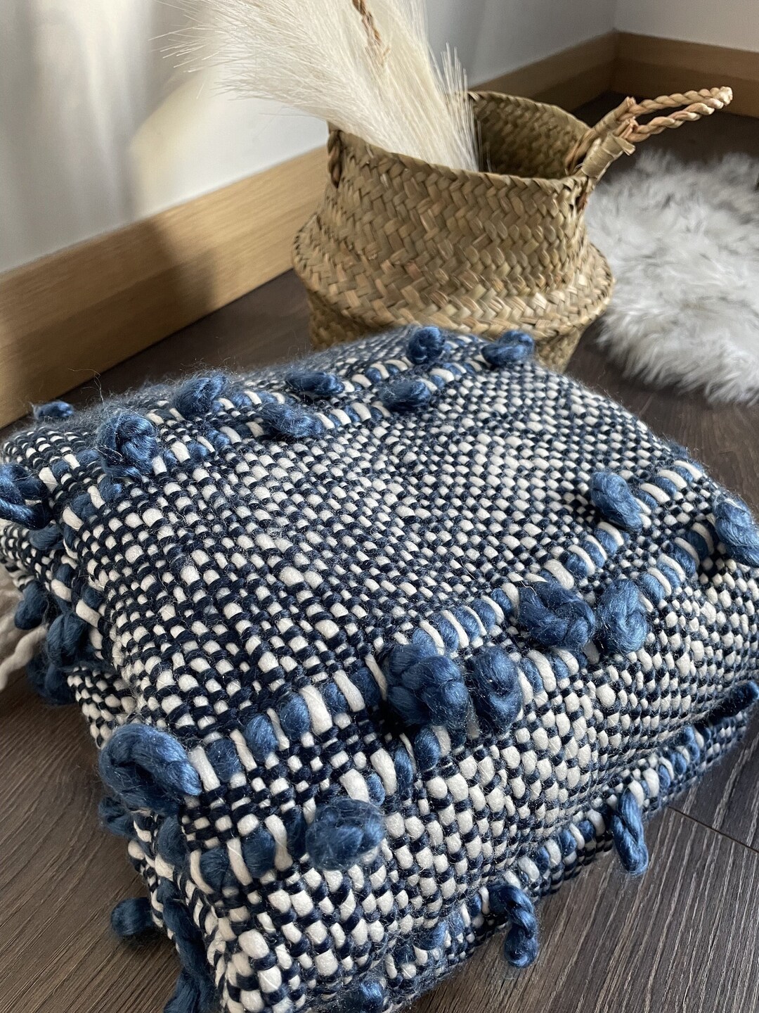 Navy Chunky Knit Throw Blanket / Sofa Throw / Bed Throw Etsy UK