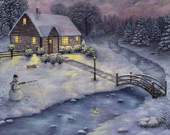 Snowman Fishing