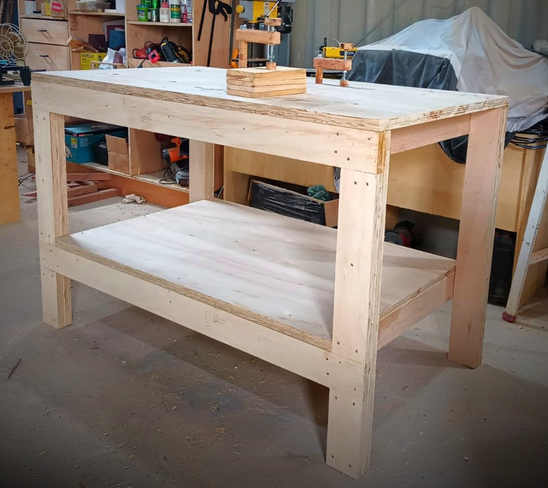Simple Workbench Plans, Garage Work Table Plans, Simple Workstation ...