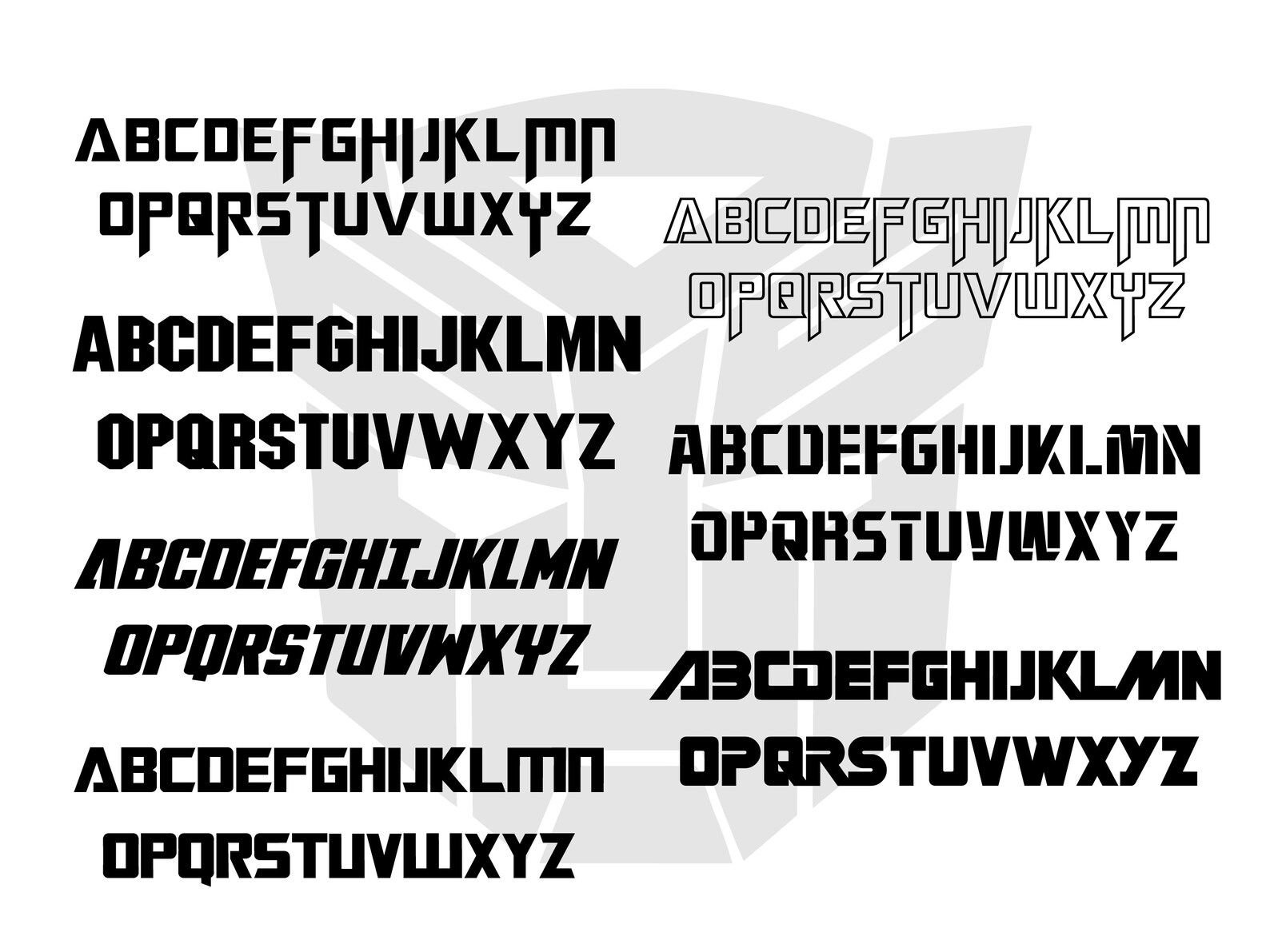 Transform Lettering Transform Font Bundle, Transform Font, Cricut, Transform Letter, Robot ...