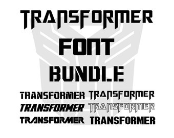 Transform Font Bundle, Transform Font, Cricut, Transform Letter, Robot Font Svg, Transform Font Otf, Transform Font Ttf, Instant Download