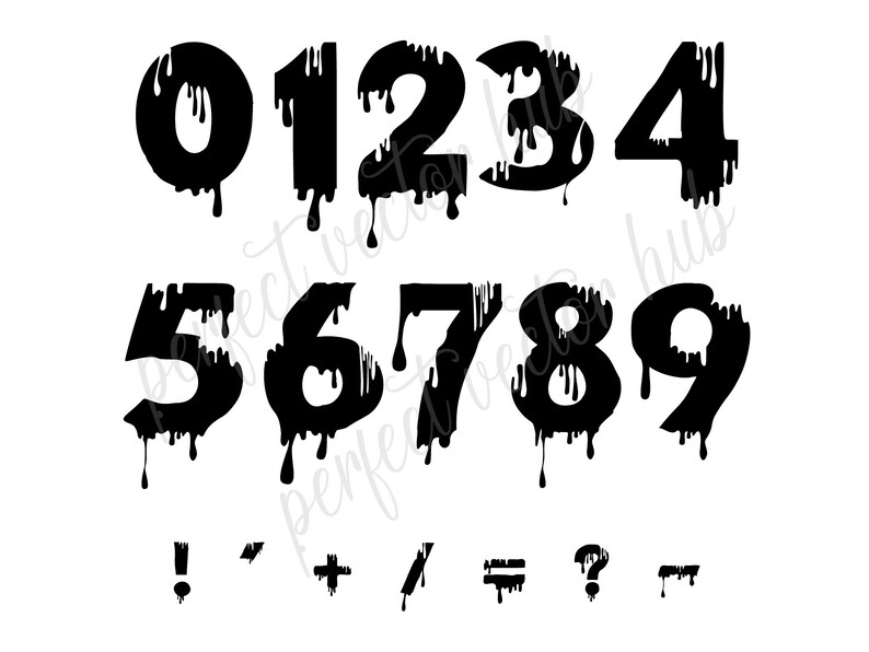 Dripping Font Svg, Dripping Alphabet Font, Svg File for Cricut ...