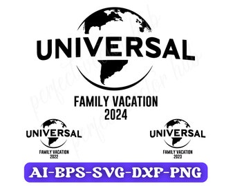 Universal Svg, Universal Studios Family Shirt Svg, Universal Decal Svg, Family Vacation 2023, Family Vacation 2024 Svg, Cricut, Cut File