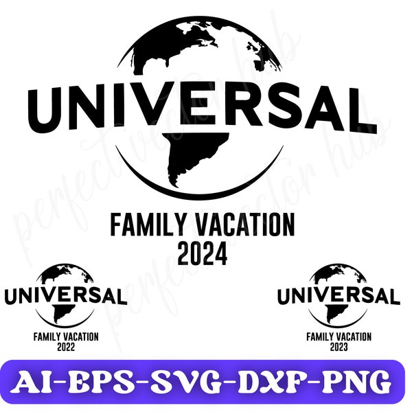 Universal Svg, Universal Studios Family Shirt Svg, Universal Decal Svg, Family Vacation 2023, Family Vacation 2024 Svg, Cricut, Cut File