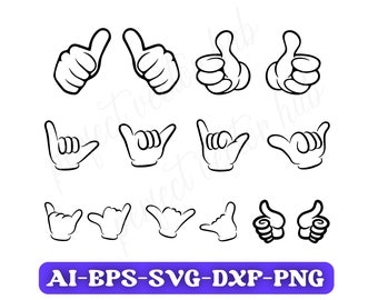 Thumbs Svg File, Thumbs Up Svg File, Thumbs Svg Files for Cricut, Instant Download, Funny Svg, Thumbs Png, Thumbs Cricut File, Silhouette