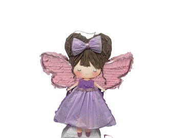 Piñata de hadas / Decoración mágica para fiestas en tonos morado y rosa