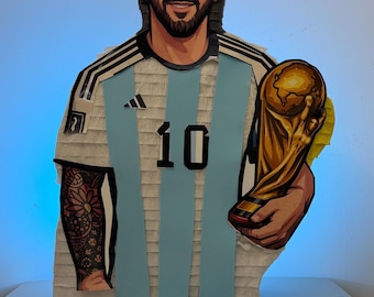 Messi pinata, handgemaakte voetbal verjaardagsfeestje decoratie!