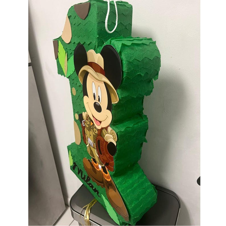 Pinata Explor Mickey Safari Number 1 Pinata, 36in Birthday Party Decoration - Etsy