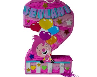 Plim Plim Clown Piñata | Pink & Red, Themed Birthday Party