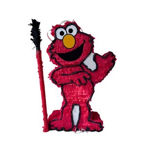 Piñata Elmo Personalizada | Clásica Roja | Fiesta Plaza Sésamo | Diferentes Tamaños