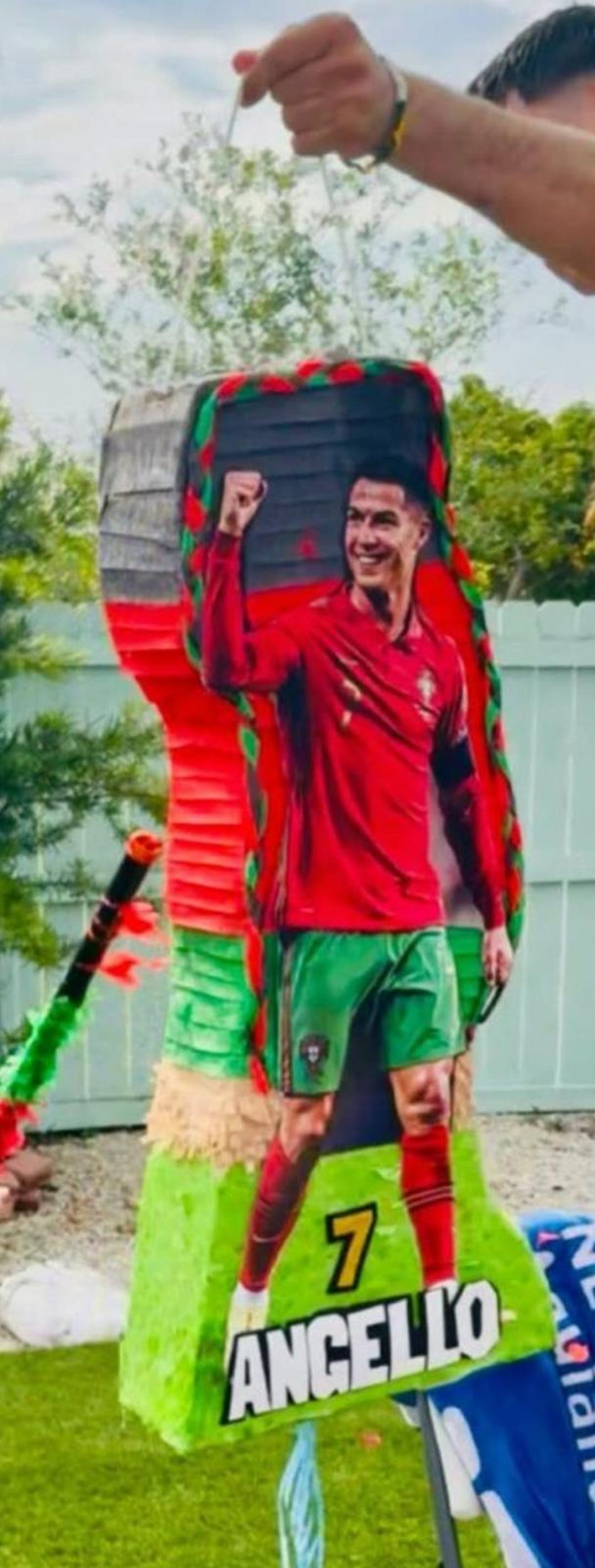 Cristiano Ronaldo Piñata, Handmade Soccer Birthday Party Decoration ...