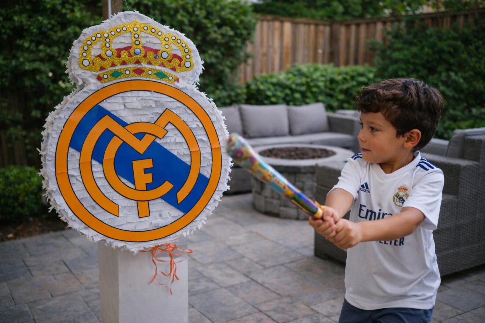 Real Madrid Piñata, Handmade Soccer Birthday Party Decoration 24in - Etsy