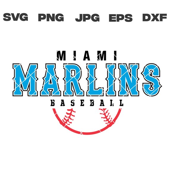 Marlins svg, Baseball svg, Miami-Marlins svg, png, jpg, eps, dxf files for Cricut, Instant Download, Silhouette
