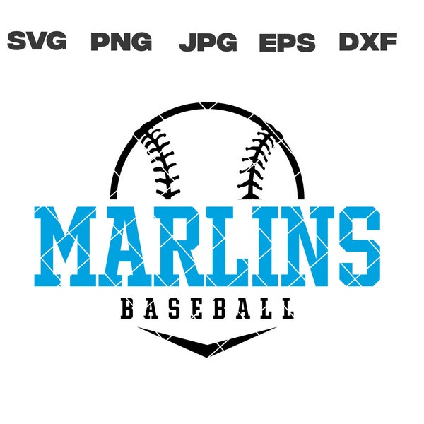 Marlins svg, Baseball svg, Miami-Marlins svg, png, jpg, eps, dxf files for cricut, instant download, silhouette