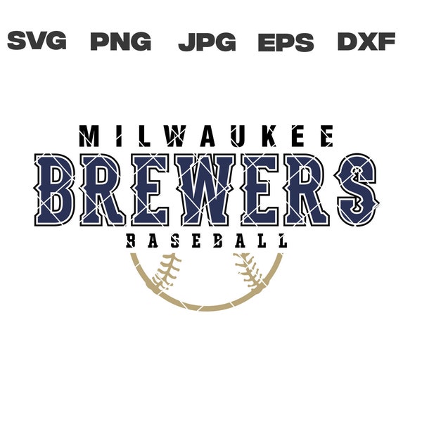 Brewers svg, Baseball svg, Milwaukee-Brewers svg, png, jpg, eps, dxf files for Cricut, Instant download, Silhouette