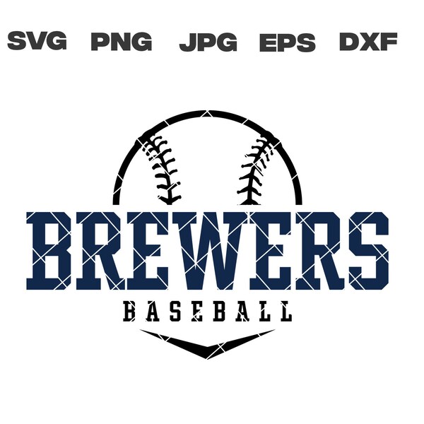 Brewers svg, Baseball svg, Milwaukee-Brewers svg, png, jpg, eps, dxf files for cricut, instant download, silhouette