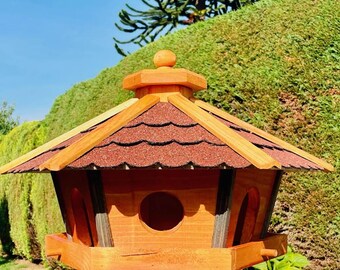 Mangeoire En Bois Pour Oiseaux, MAGIC, Taille: 30 X 30 X 28 Cm. Vad