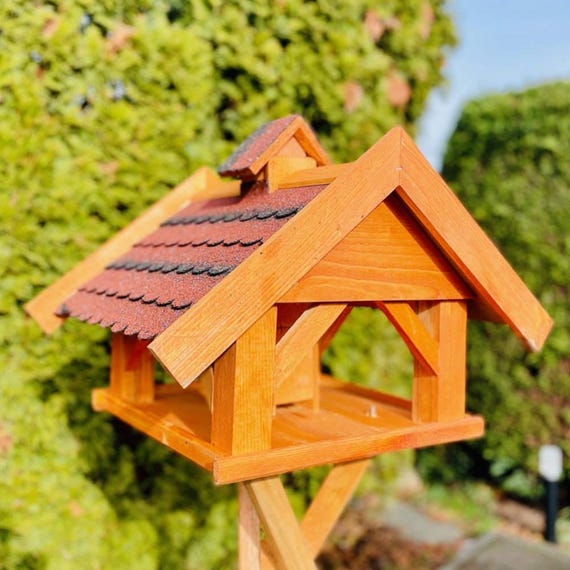 Mangeoire à Oiseaux - SHIPENOPHY - Bois Paulownia - Couleur Rose