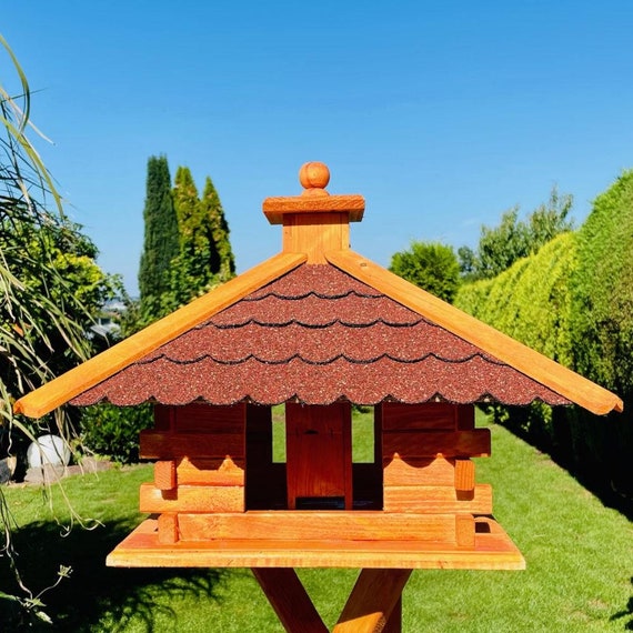 Mangeoire Transparente Pour Oiseaux Avec Grille Taille L - Gamm Vert