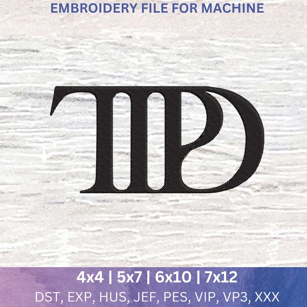 ttpd embroidery design tortured poet department embroidery machine ttpd swiftie embroidery pattern ttpd album embroidery file taytay ttpd