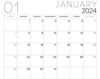 Minimalistic yearly calendar and planner