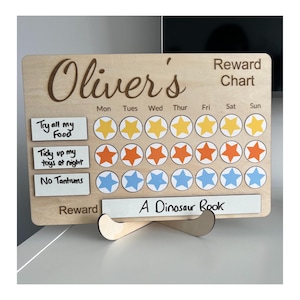 Personalized Reward Chart|Personalized Good Behavior Chart| Reward Chart for Kids|Star Chart for Kids| Potty Training Chart