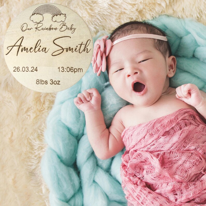 Rainbow Baby Disc| Baby Arrival Sign| Welcome to the World| Hello World ...