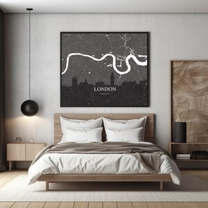 London Map Print, London City, London Map Poster, United Kingdom, City ...