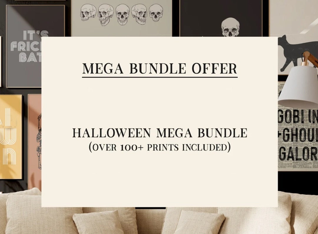 Halloween Art Mega Bundle Set | Set of 20 PRINTABLES | Halloween Decor ...