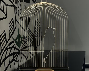 LED Plexiglass Lamp, Anniversary Gift, Designer LED Table Lamp, Gift for New Home, Home Decor, Office Furnishings