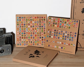 World Flags, 291 Country Flags Kit, Push Pins Flags, Flag Pins for the Wooden World Map, Wall Decoration