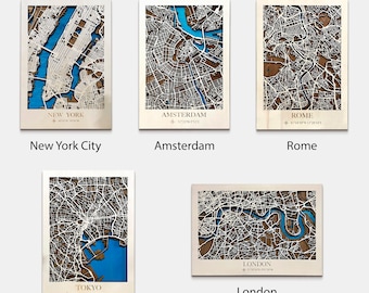 Anniversary gift, Wooden map of the cities, 3D geographical map, Wooden painting for decor, Gift for new home, Home wall Art